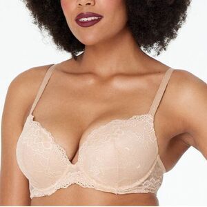 Pleasure State My Fit Lace Plunge Bra - Frappe 36B NWT in packaging